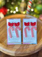 Load image into Gallery viewer, Candy Cane & Red Bow