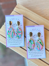 Load image into Gallery viewer, The Spring Bouquet - Marbled Teardrop & Gold Post