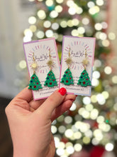 Load image into Gallery viewer, Rhinestone Christmas Tree - Small Cheerful Green & Fishhook