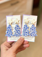 Load image into Gallery viewer, Blue & Christmas Trees - White Star