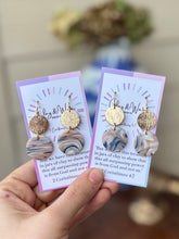 Load image into Gallery viewer, Marbled Golden Navy Neutrals - Circle & Fishhook