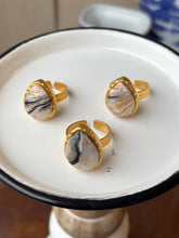 Load image into Gallery viewer, Marbled Golden Sand Collection - Teardrop Statement Ring