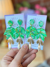 Load image into Gallery viewer, The Green Garden - Double Scallops & Gold Leaf