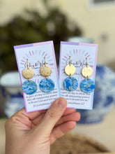 Load image into Gallery viewer, Marbled Blue Circle & Fishhook