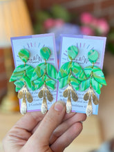 Load image into Gallery viewer, The Green Garden - Double Scallops & Gold Leaf