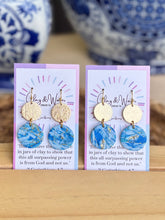 Load image into Gallery viewer, Marbled Blue Circle & Fishhook