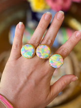 Load image into Gallery viewer, The Pastel Primrose - Circle Statement Ring