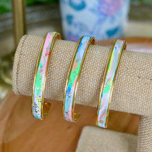 Load image into Gallery viewer, Bright Kaleidoscope Marbled Bangle