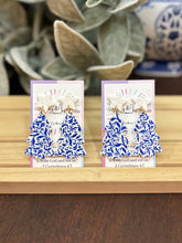 Load image into Gallery viewer, Blue & Christmas Trees - White Star