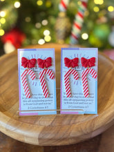 Load image into Gallery viewer, Candy Cane & Red Bow