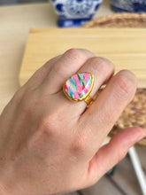 Load image into Gallery viewer, Marbled Summer Teardrop Ring
