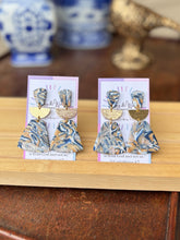 Load image into Gallery viewer, Marbled Navy Neutrals - Large Bell Dangle