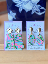 Load image into Gallery viewer, The Spring Bouquet - Marbled Teardrop & Gold Post