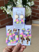 Load image into Gallery viewer, The Pansy Patch - Scalloped Half & Gold Leaf