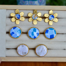 Load image into Gallery viewer, Blue Kaleidoscope Statement Ring