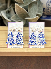 Load image into Gallery viewer, Blue & Christmas Trees - White Star