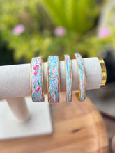 Load image into Gallery viewer, Winter Blue Marble Mix - Thin Bangle