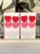 Load image into Gallery viewer, Conversation Heart Earrings - Red &amp; Pink
