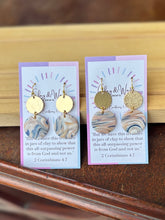 Load image into Gallery viewer, Marbled Golden Navy Neutrals - Circle &amp; Fishhook
