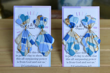 Load image into Gallery viewer, Blue Kaleidoscope - Scalloped Dangle
