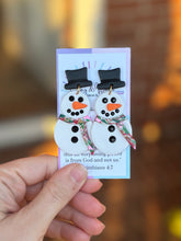 Load image into Gallery viewer, Frosty the Snowman Earrings
