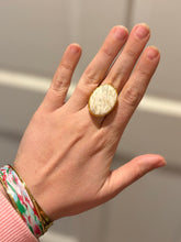 Load image into Gallery viewer, Winter White - Statement Oval Ring
