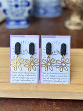 Load image into Gallery viewer, Statement Black - Small Brass Flower
