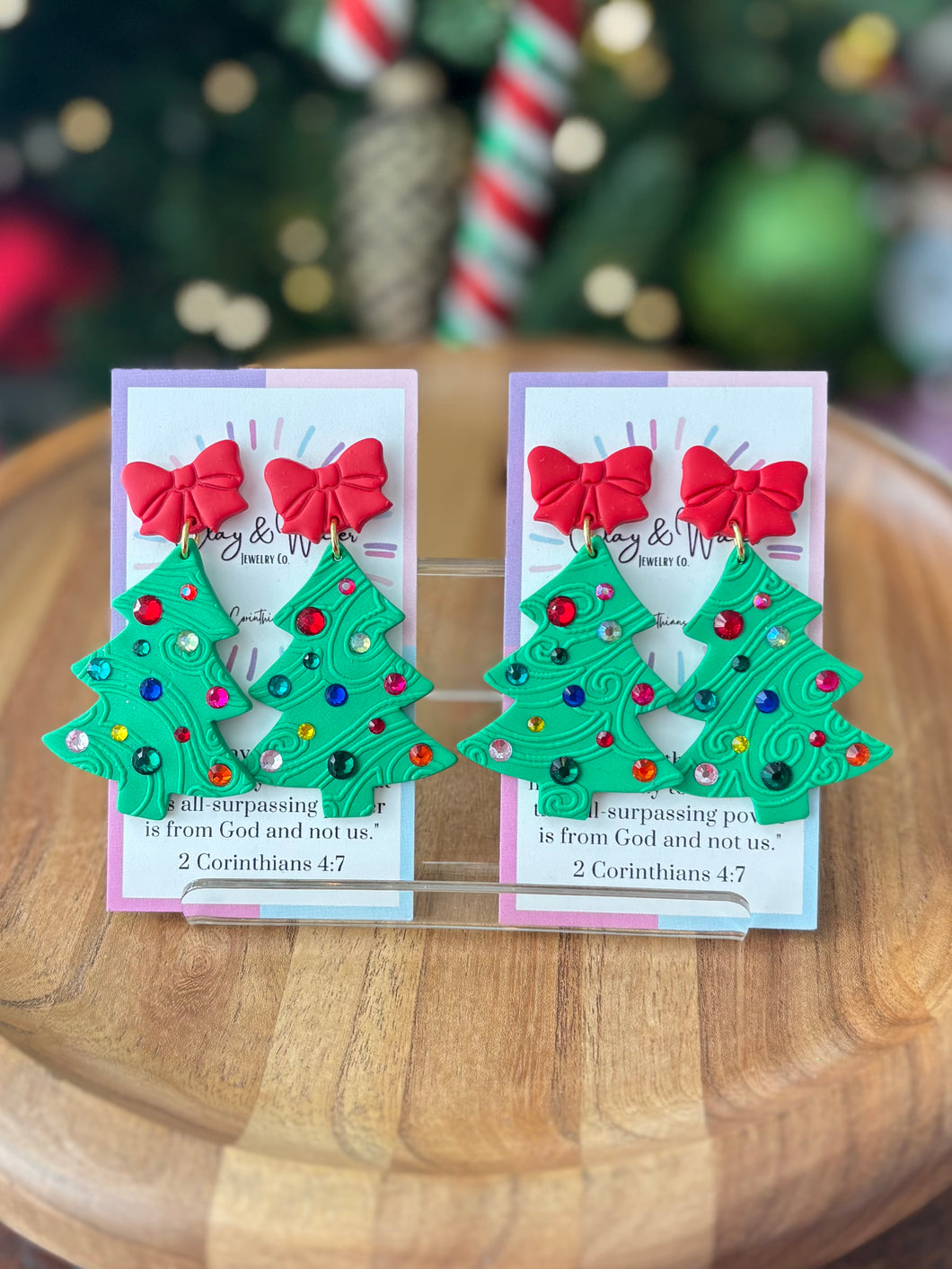 Rhinestone Christmas Tree  - Cheerful Green