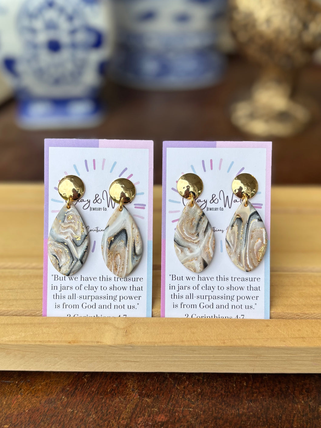 Marbled Golden Sand Collection - Teardrop