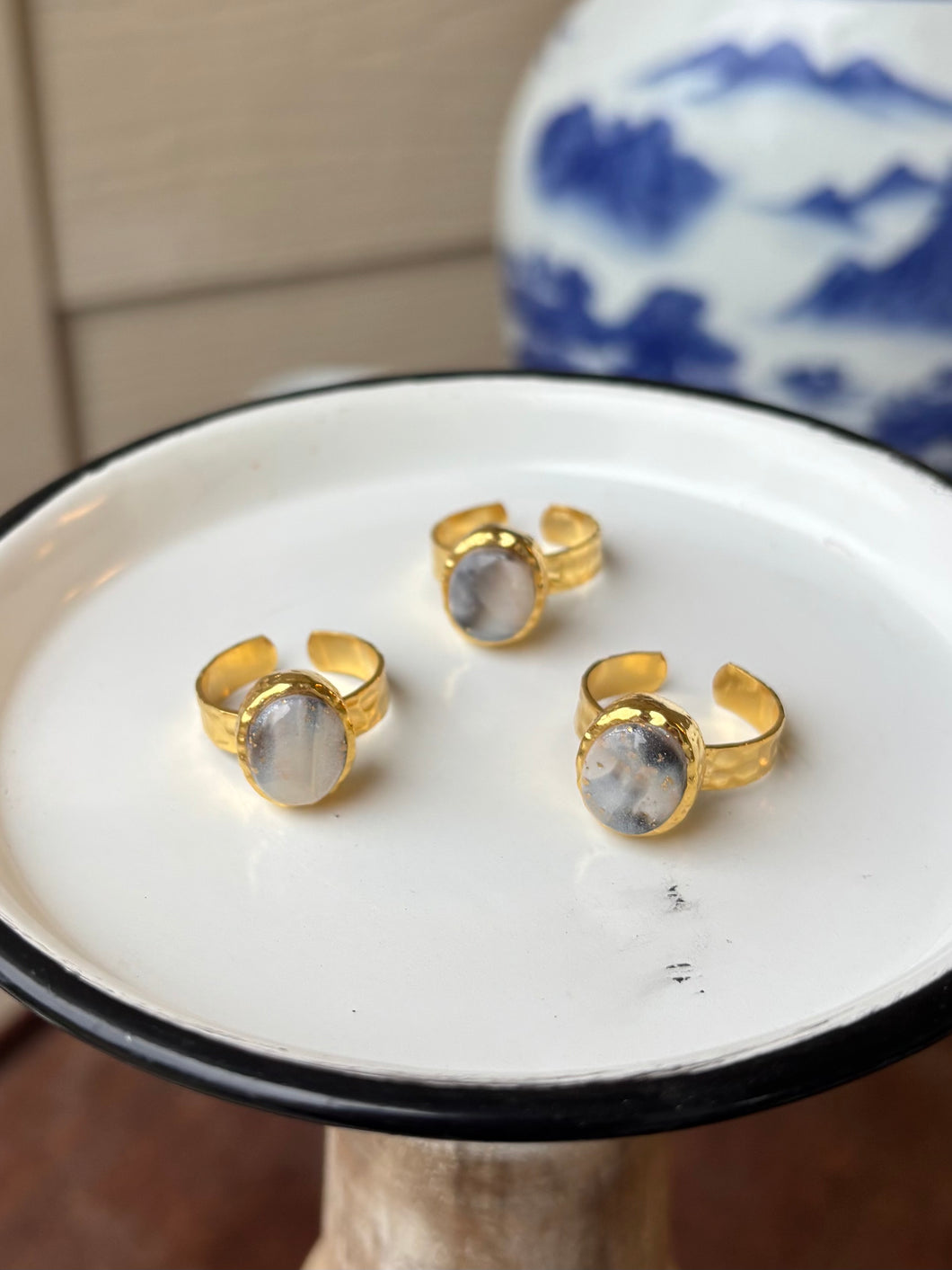 Marbled Golden Sand Collection - Oval Ring