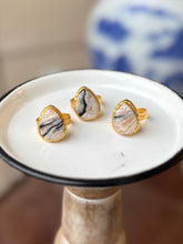 Load image into Gallery viewer, Marbled Golden Sand Collection - Teardrop Statement Ring
