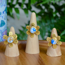 Load image into Gallery viewer, Blue Kaleidoscope Flower Ring
