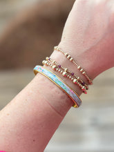 Load image into Gallery viewer, Winter Blue Marble Mix - Thin Bangle
