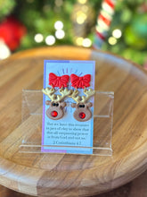 Load image into Gallery viewer, Rudolph, The Red Nosed Reindeer with Red Bow
