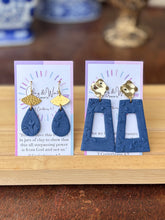 Load image into Gallery viewer, Statement Navy - Small Drop &amp; Fishhook
