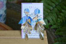 Load image into Gallery viewer, Blue Kaleidoscope - Half &amp; Gold Leaf
