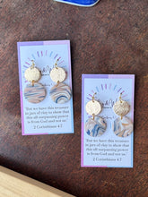 Load image into Gallery viewer, Marbled Golden Navy Neutrals - Circle &amp; Fishhook
