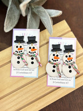 Load image into Gallery viewer, Frosty the Snowman Earrings
