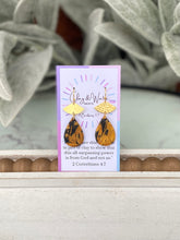 Load image into Gallery viewer, Black &amp; Gold Marbled Earrings **Limited Quantities**
