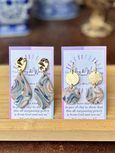 Load image into Gallery viewer, Marbled Golden Navy Neutrals - Circle &amp; Fishhook
