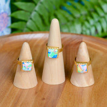 Load image into Gallery viewer, Bright Kaleidoscope Square Ring - Marbled
