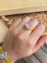Load image into Gallery viewer, Marbled Summer Teardrop Ring
