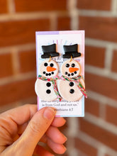 Load image into Gallery viewer, Frosty the Snowman Earrings
