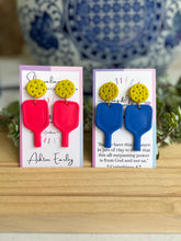 Load image into Gallery viewer, Pickleball Earrings - Hot Pink Paddle

