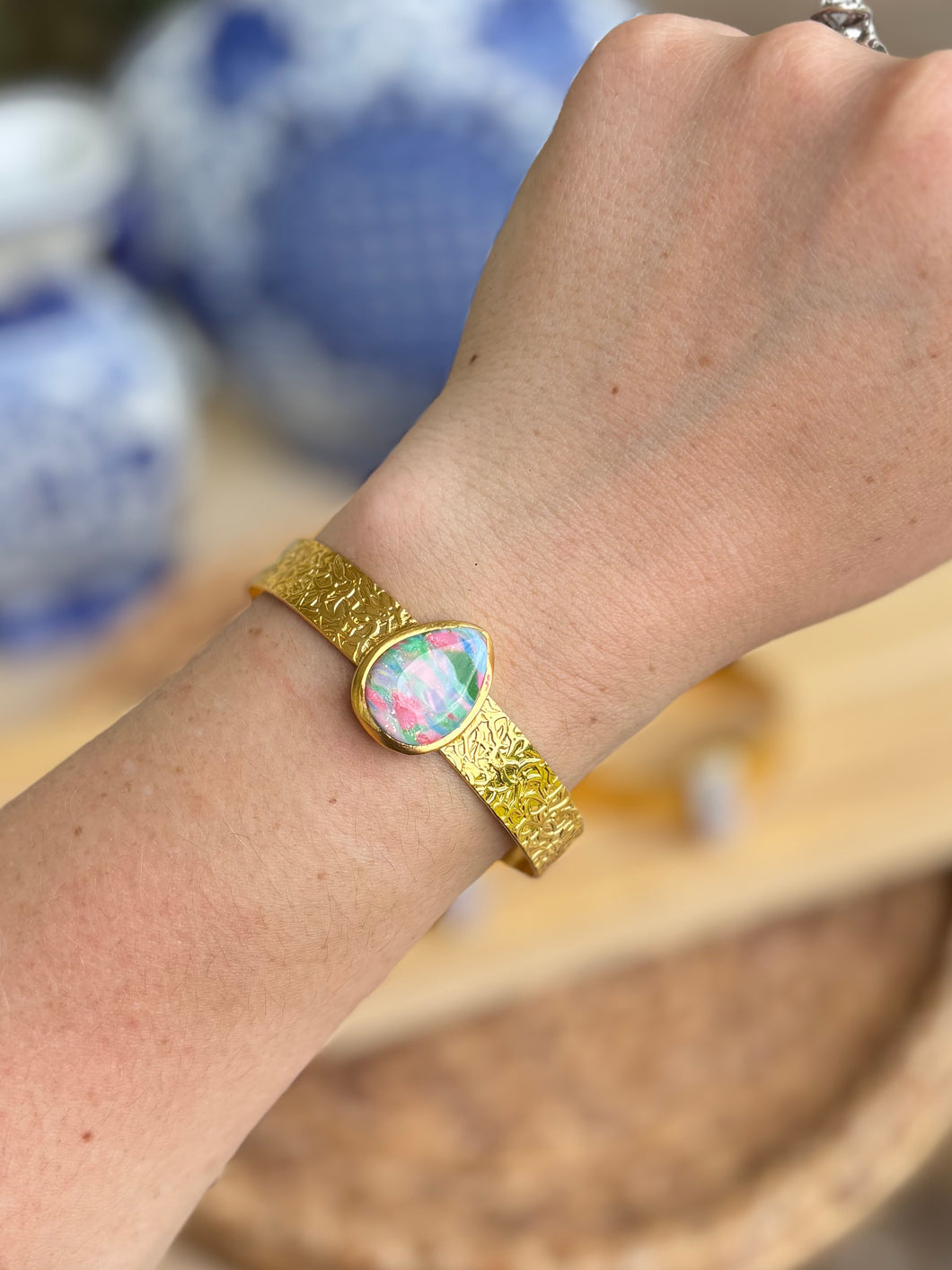 Marbled Summer Bangle - Teardrop