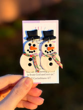 Load image into Gallery viewer, Frosty the Snowman Earrings
