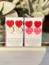 Load image into Gallery viewer, Conversation Heart Earrings - Red &amp; White

