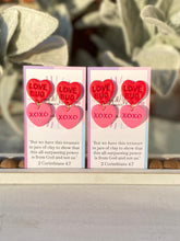 Load image into Gallery viewer, Conversation Heart Earrings - Red &amp; Pink
