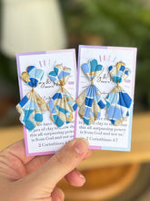 Load image into Gallery viewer, Blue Kaleidoscope - Scalloped Dangle
