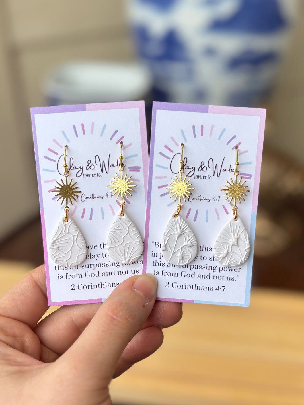 Whispered White - Teardrop & Fishhook